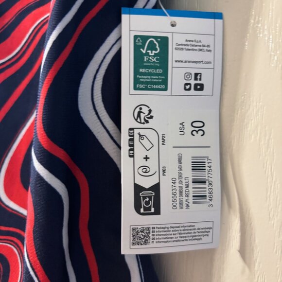 NWT ARENA Women's Standard Performance Marbled Sports Swimsuit SZ 30 - Picture 6 of 9